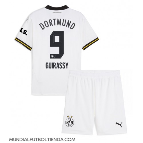 Camiseta Borussia Dortmund Serhou Guirassy #9 Tercera Equipación Replica 2024-25 para niños mangas cortas (+ Pantalones cortos)